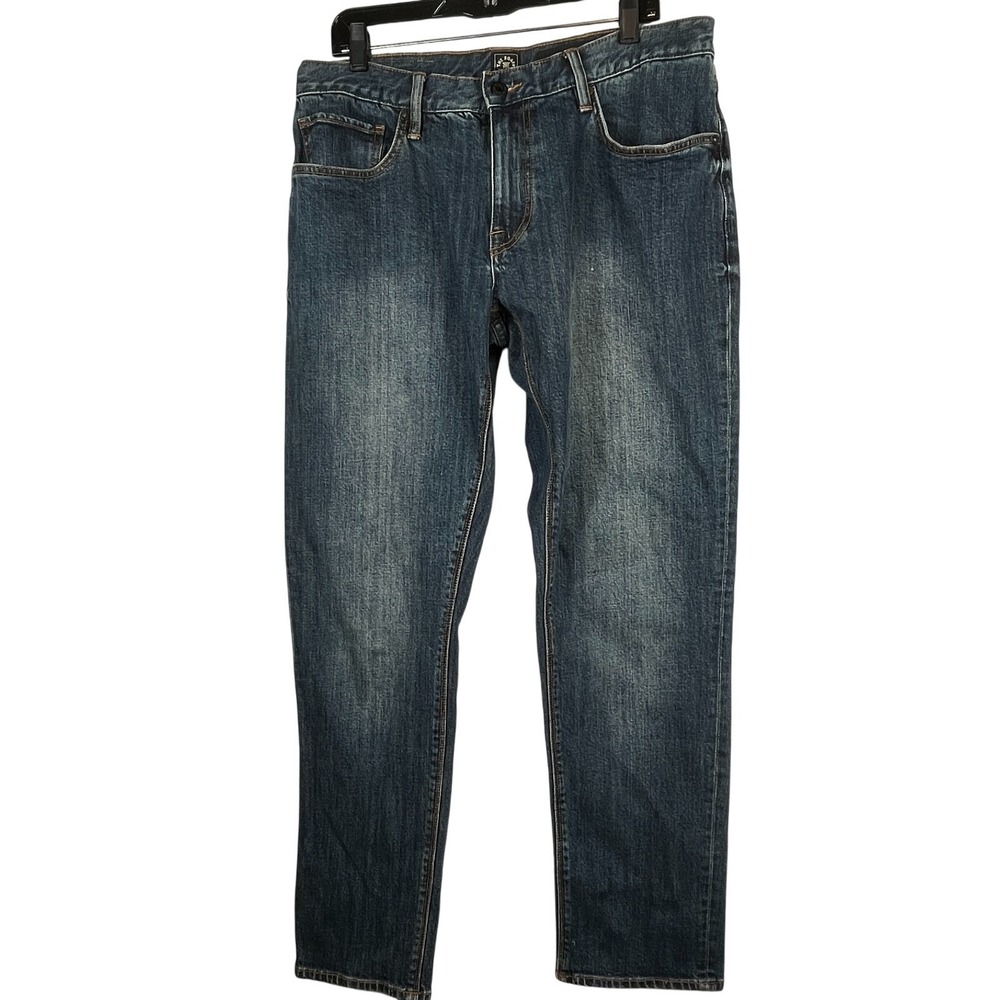 The Roark Revival Mens 36x32 Standard Slim Blue Stretch Denim Jeans Casual